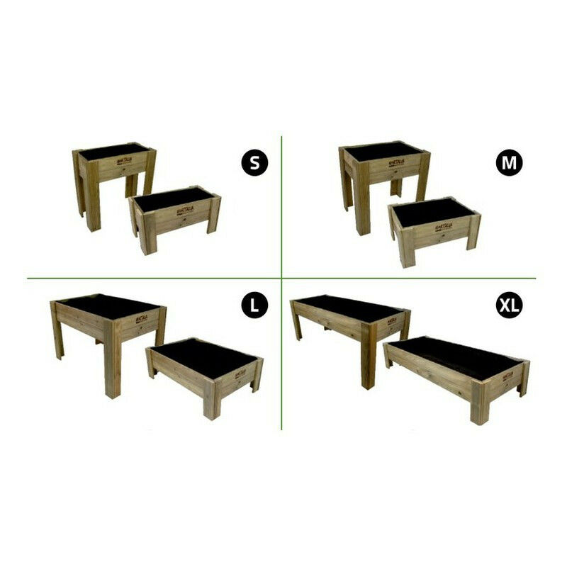 Table de Culture en Bois Différentes Dimensions Hortalia Gardenbrico M80 80 x 60 cm 80 cm 80 litres
