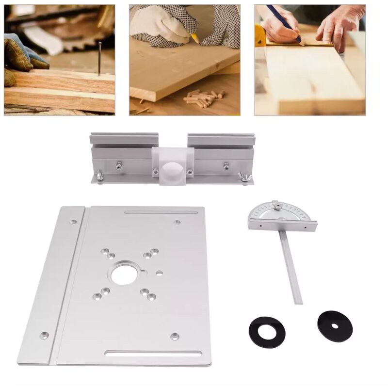 Senderpick - Table de défonçage électrique Table à fraiser encastrée Table à bois portable et durable Goniomètre rotatif à 180