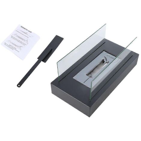 Table de feu portable rectangulaire pour patio, balcon, ambiance chaleureuse, foyer de table extérieur élégant et pratique.