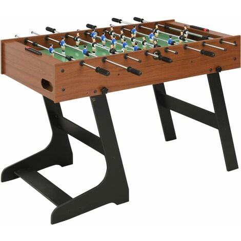 Table de football pliante 121 x 61 x 80 cm Marron