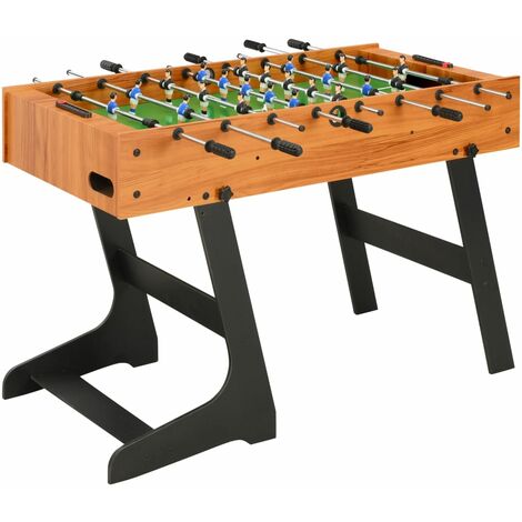 Table de football pliante 121 x 61 x 80 cm Noir vidaXL - Noir