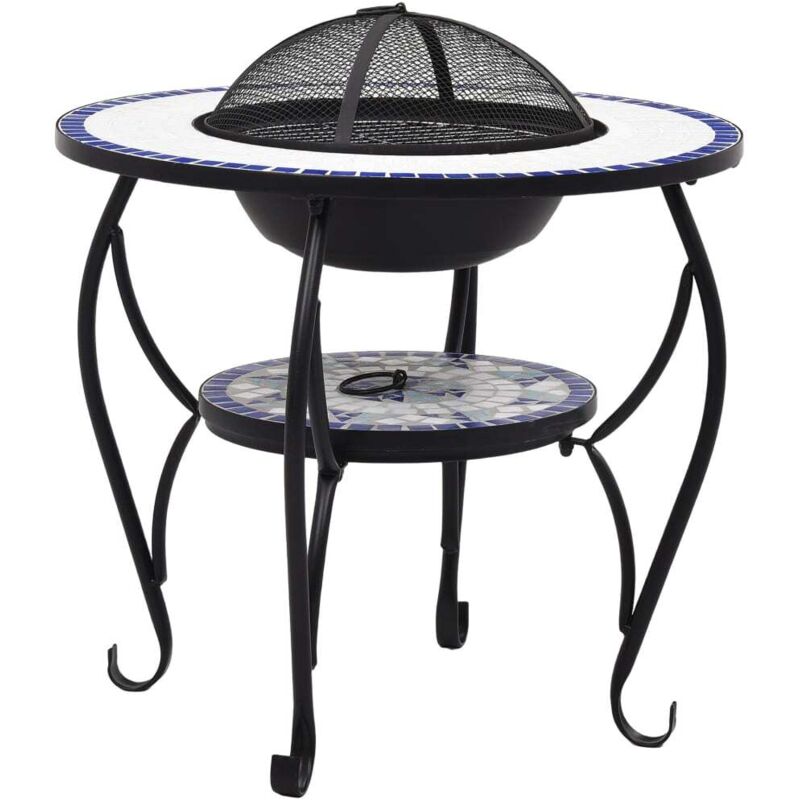 Vidaxl - Table de foyer mosaïque Bleu et blanc 68 cm Céramique