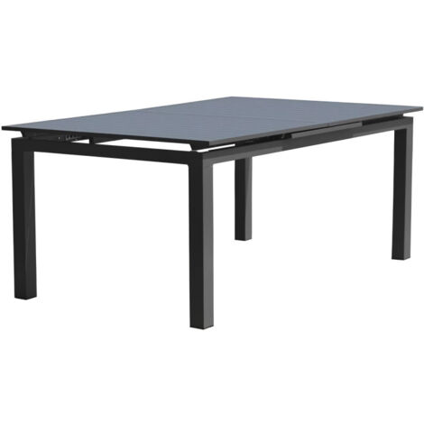Dcb Garden – Table de jardin extensible 10 places en aluminium – Dimensions ouvertes 240x110cm – Résistante aux UV et à la corrosion – Montage facile