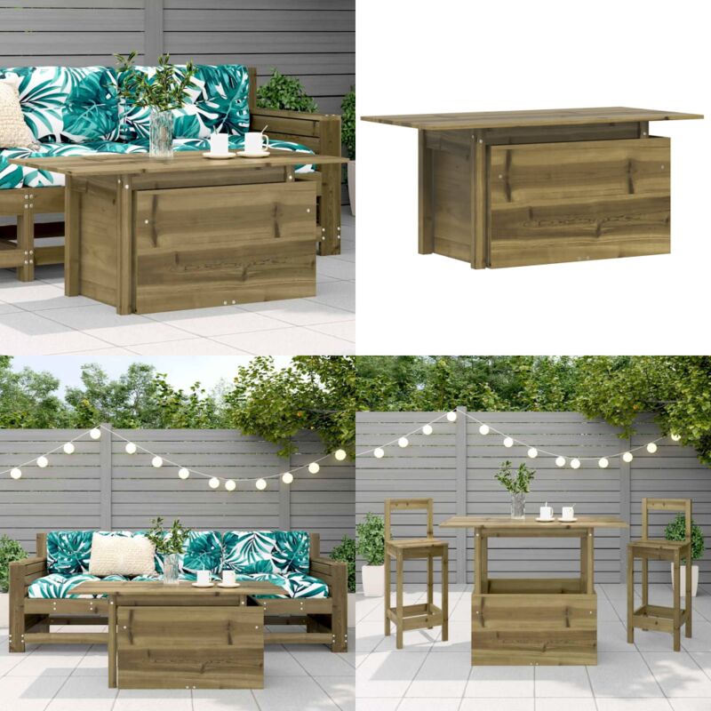 Table de jardin 100x50x75 cm bois de pin imprégné - Table De Jardin - Mobilier De Jardin - Table Extérieure - Table Pliante - Acacia - Home & Living