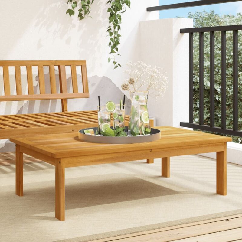 Table de jardin 100x60x30 cm bois d'acacia solide - Vidaxl