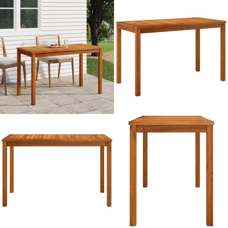 Vidaxl - Table de jardin 110x55x67 cm Bois d'acacia solide - Table De Jardin - Table Extérieure - Acacia - Meubles De Jardin - Table Basse - Home &