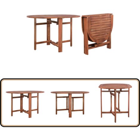 Table de jardin 120x70x74 cm Bois d'acacia massif - Table De Jardin - Table En Acacia - Table Pliante - Mobilier De Jardin - Table Repas Extérieur
