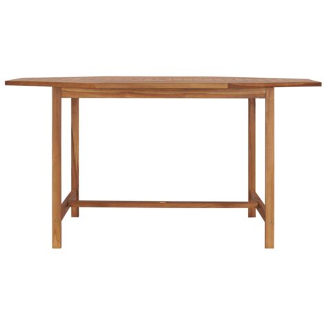 Table de jardin 150x150x75 cm Bois de teck solide - Brun