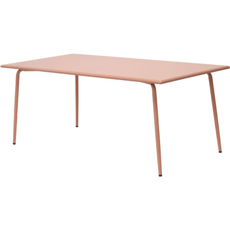 Table de jardin 180x90x73 cm en métal terracotta - BACA