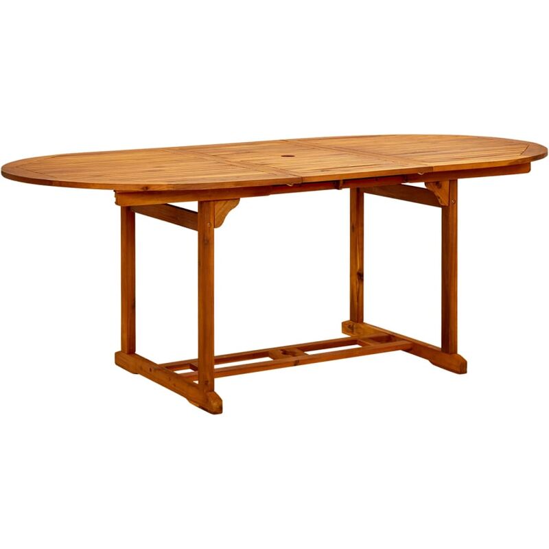 Inlife Table de jardin 200x100x74 cm Bois d'acacia massif