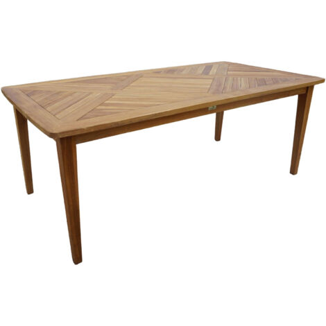 Table de jardin 200x100x75 cm en teck naturel