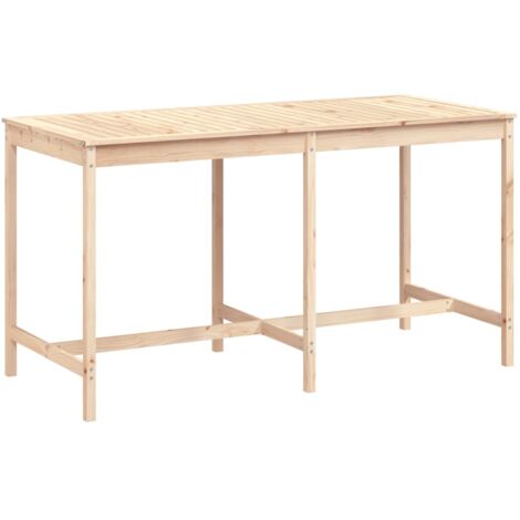 Table de jardin 203,5x90x110 bois massif de pin