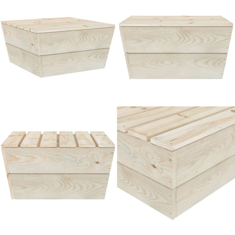 Table de jardin 60x60x30 cm Bois d'épicéa imprégné - Table De Jardin - Mobilier De Jardin - Table En Bois - Table Extérieure - Salon De Jardin - Home