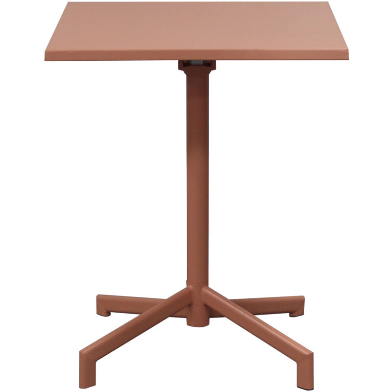 M&s - Table de jardin 60x60x71cm en métal terracotta - baca M&s - Table de jardin 60x60x71cm en métal terracotta - baca