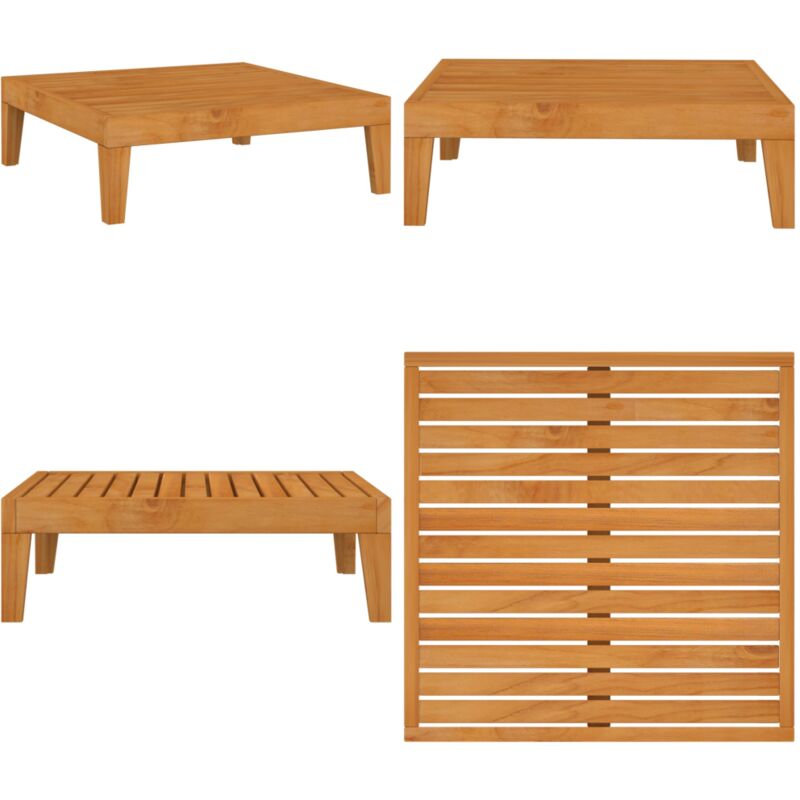 Table de jardin 68,5x68,5x24 cm Bois d'acacia massif - Table De Jardin - Mobilier De Jardin - Table En Bois - Acacia Massif - Table Extérieure - Home