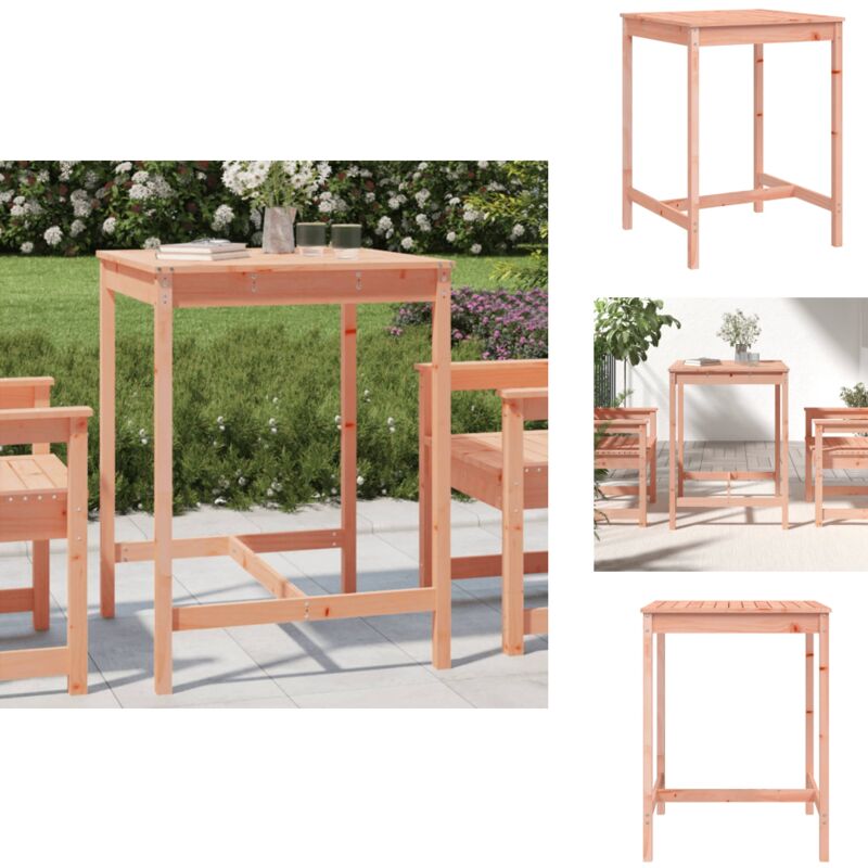 Table de jardin 82,5x82,5x110 cm bois massif de douglas - Table De Jardin - Table Extérieure - Table En Bois - Table Ronde - Mobilier De Jardin