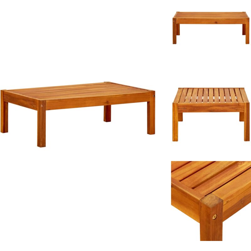 Table de jardin 85x57x29 cm Bois d'acacia massif - Table De Jardin - Table Extérieure - Mobilier De Jardin - Acacia Massif - Table Ronde