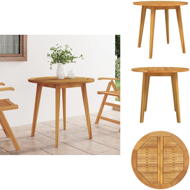 Vidaxl - Table de jardin Ø85x75 cm Bois d'acacia solide - Table De Jardin - Table Extérieure - Acacia Massif - Meubles De Jardin - Décoration Jardin