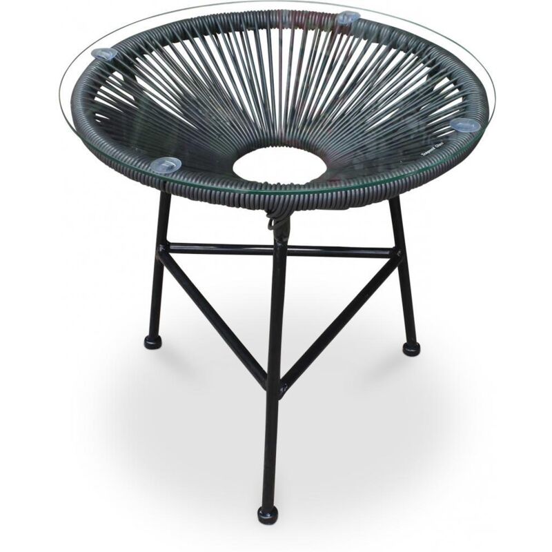 Table de Jardin - Table d'Appoint - Acapulco Noir Table de Jardin - Table d'Appoint - Acapulco Noir