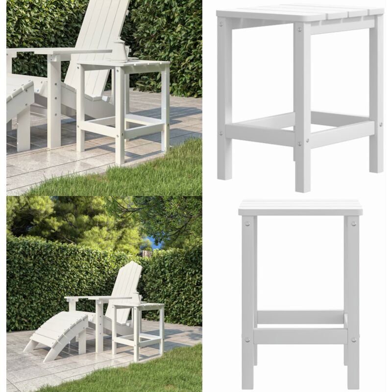 Table de jardin Adirondack Blanc 38x38x46 cm pehd - Table De Jardin - Table Extérieure - Mobilier De Jardin - Table Adirondack - Table Blanche - Home