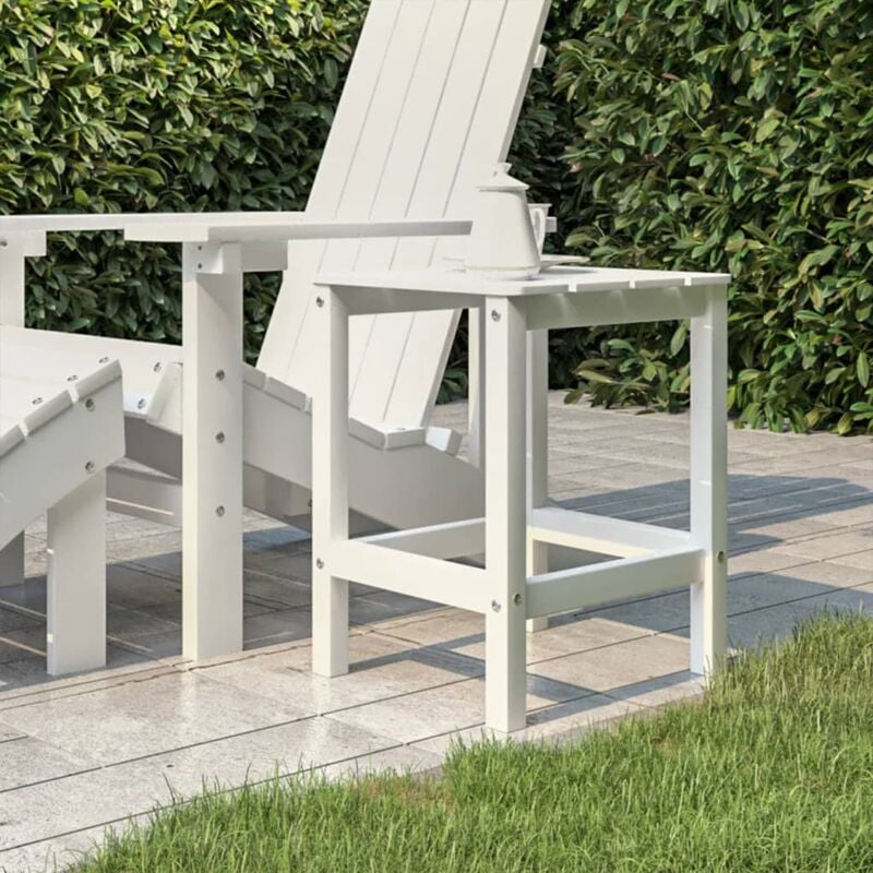 Vidaxl - Table de jardin Adirondack Blanc 38x38x46 cm pehd