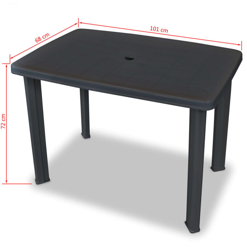 Table de jardin Table de bistrot table de camping table caractéristiques 70x70cm Plastique Table-Blanc