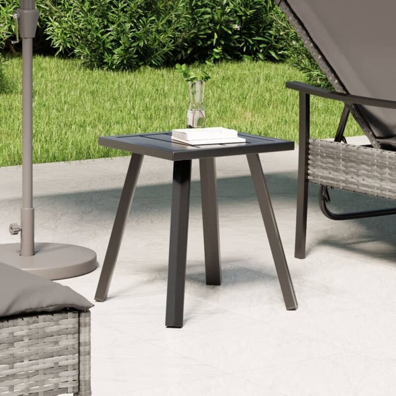 Table de jardin anthracite 34x34x38 cm acier vidaXL
