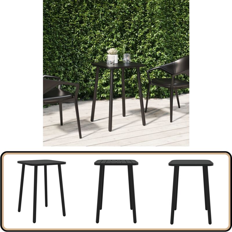 Table de jardin anthracite 50x50x71 cm acier - Table De Jardin - Table Extérieure - Table Patio - Mobilier De Jardin - Design Moderne