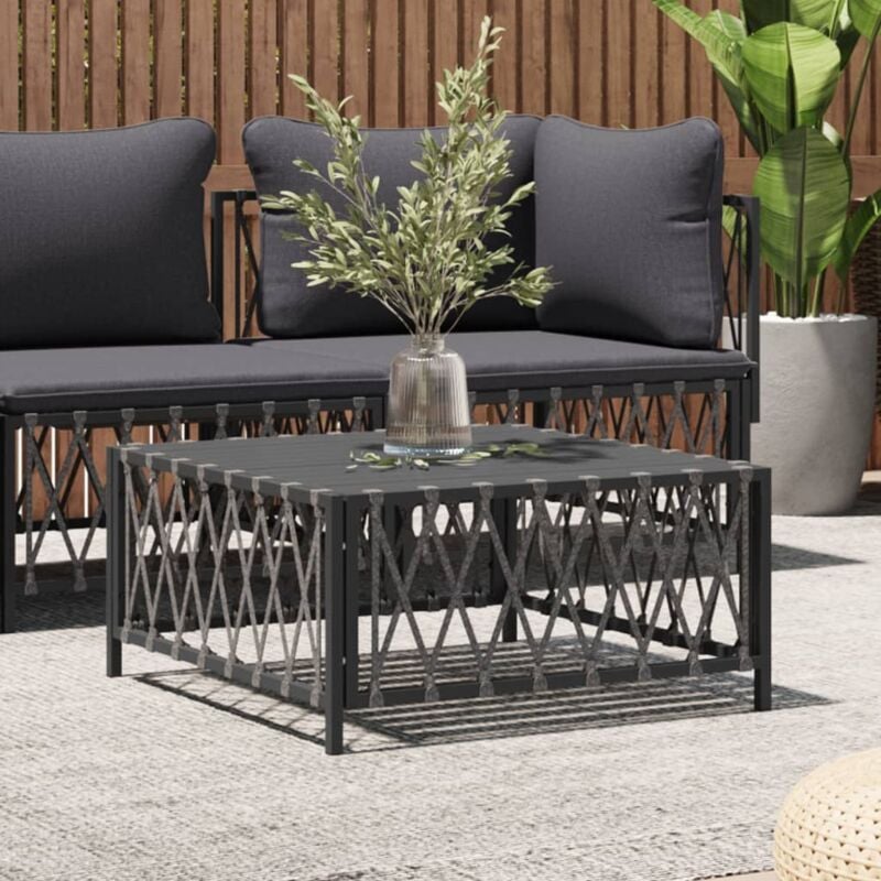 Vidaxl - Table de jardin anthracite 70x70x34 cm tissu tissé