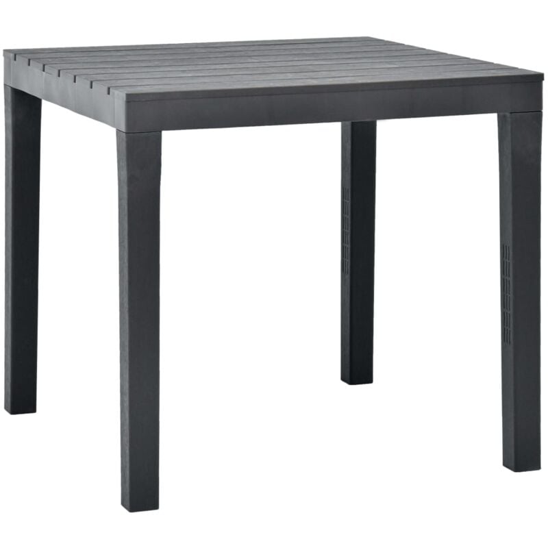 Vidaxl - Table de jardin Anthracite 78x78x72 cm Plastique
