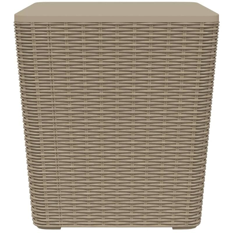 Vidaxl - Table de jardin avec couvercle amovible marron clair pp