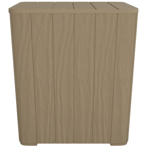 Table de jardin avec couvercle amovible marron polypropylène