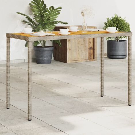 Table de jardin avec dessus-Table à Manger-Table d'extérieur en bois d'acacia gris 115x54x74 cm 952842