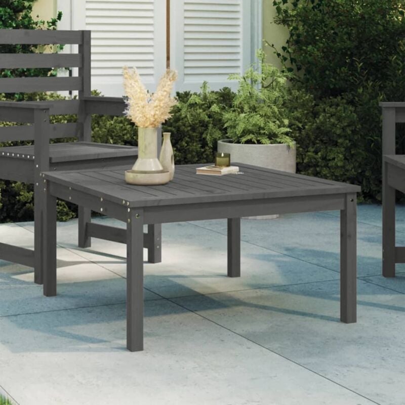 Vidaxl - Table de jardin gris 82,5x82,5x45 cm bois massif de pin