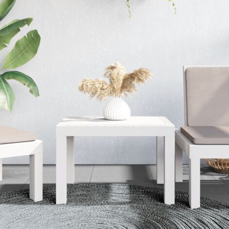 Table de jardin blanc 59x47x40 PP