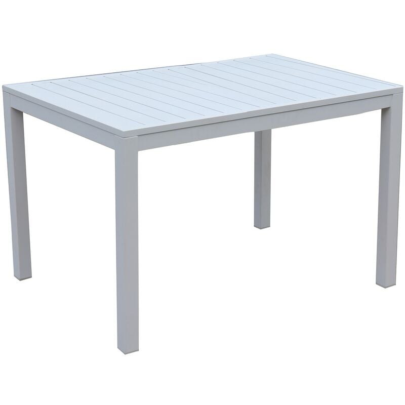 table de jardin blanc 70x53 cm h 75 cm en aluminium mod. sullivan