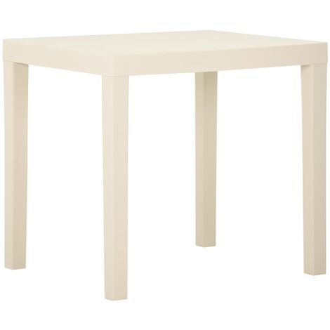 Table de jardin Blanc 79x65x72 Plastique 2