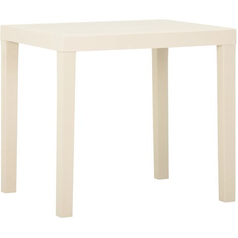 Table de jardin Blanc 79x65x72 Plastique