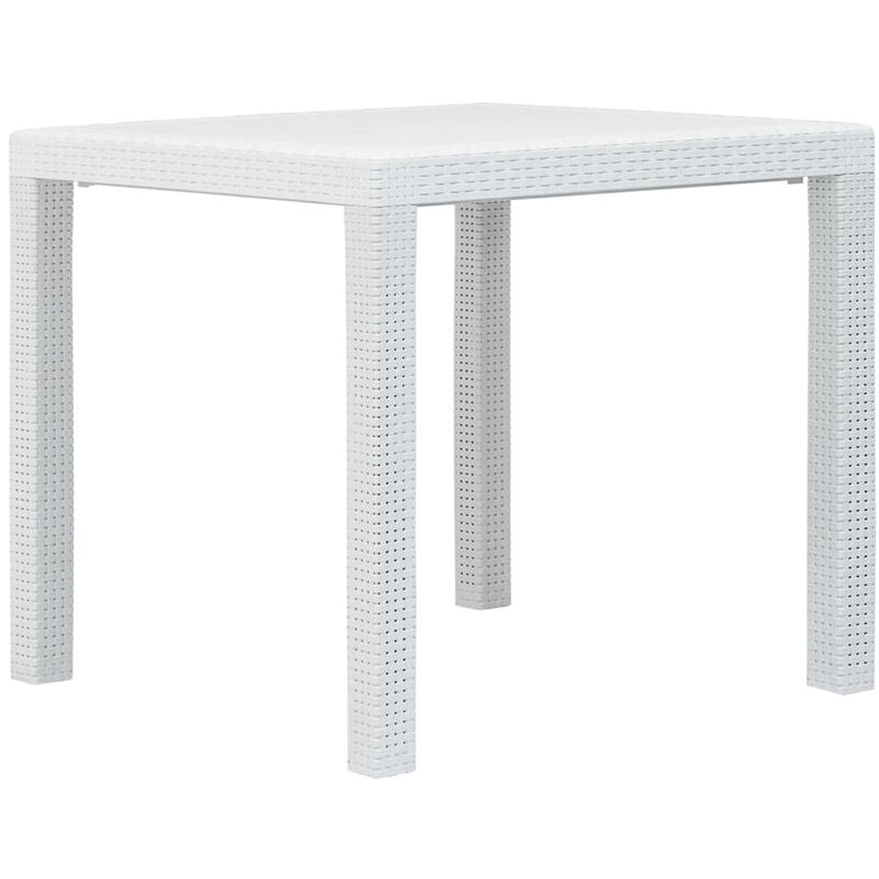 Asupermall - Table de jardin Blanc 79x79x72 cm Plastique Aspect de rotin