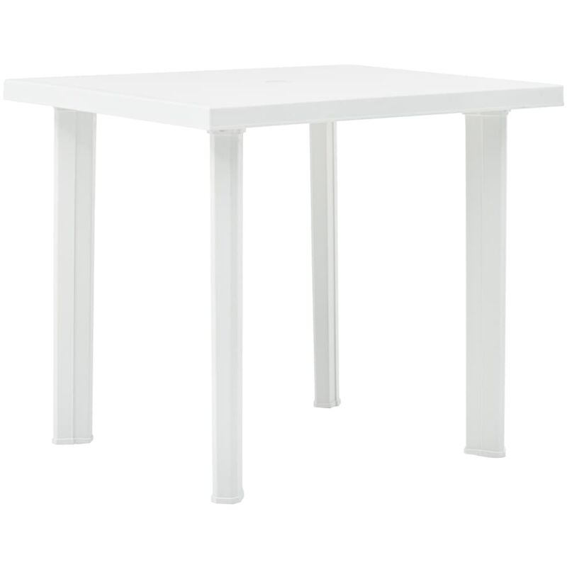 Vidaxl - Table de jardin Blanc 80x75x72 cm Plastique