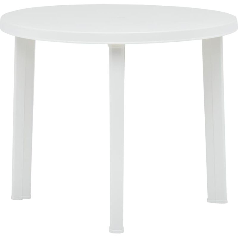 Ilovemono - Table de jardin Blanc 89 cm Plastique