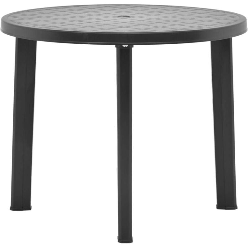 Table de jardin Anthracite 89 cm Plastique Vidaxl