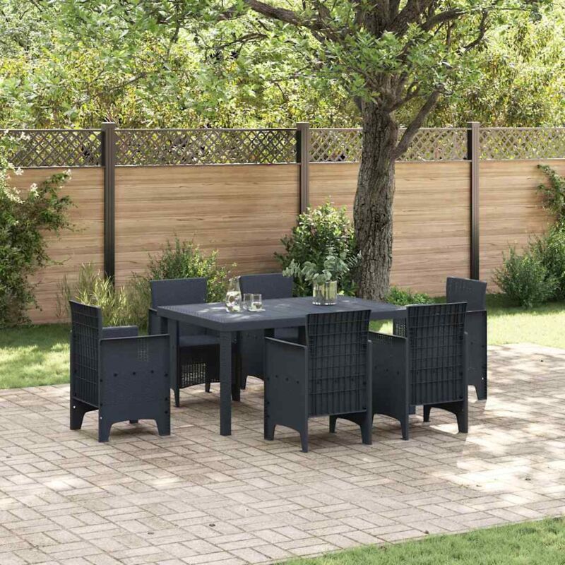 Vidaxl - Table de Jardin Anthracite 150 x 100 x 73 cm polyrotin