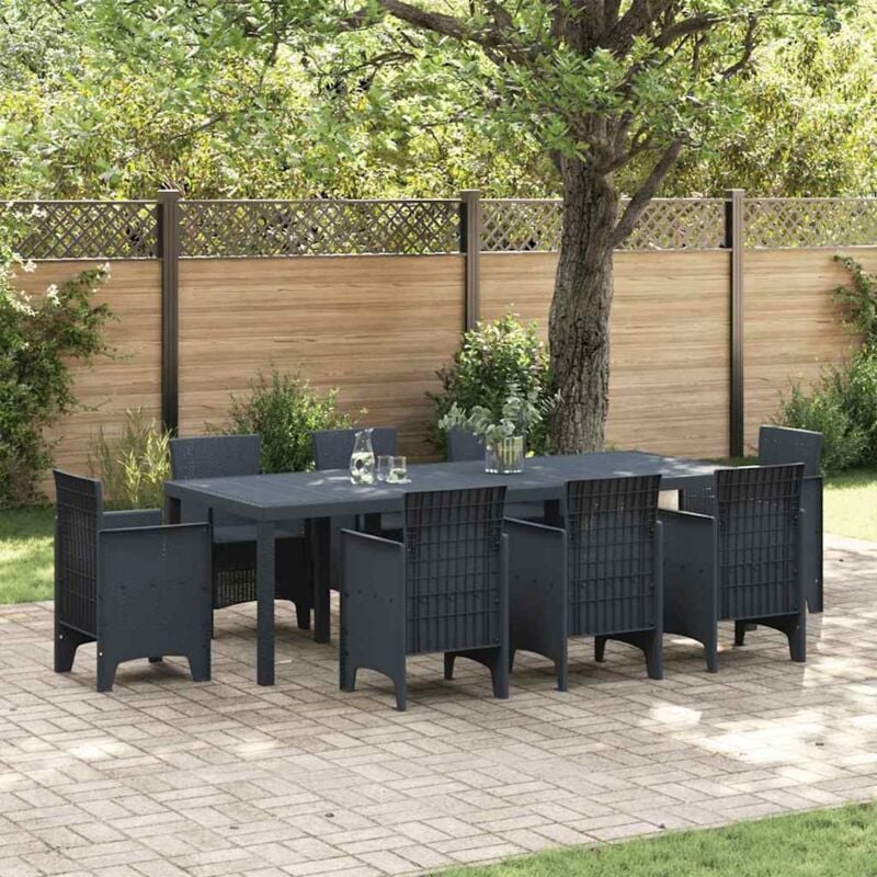 Vidaxl - Table de jardin Anthracite 250x100x73 cm Poly Rattan