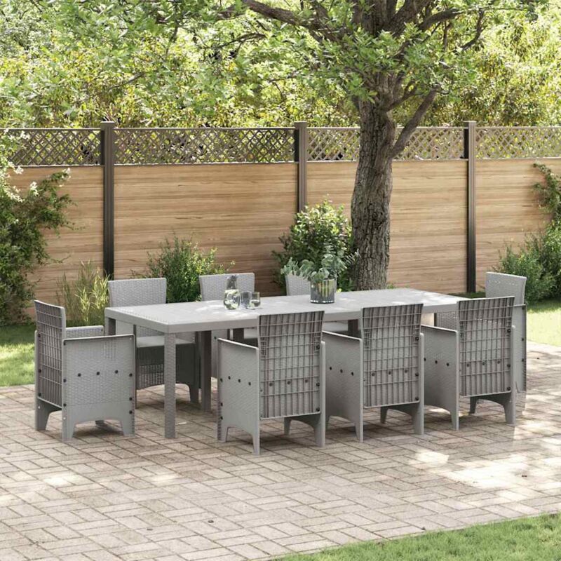 Vidaxl - Table de jardin Gris clair 250x100x73 cm Poly Rattan