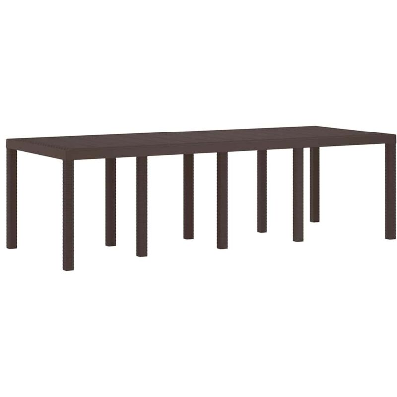 Vidaxl - Table de Jardin Marron 250 x 100 x 73 cm polyrotin