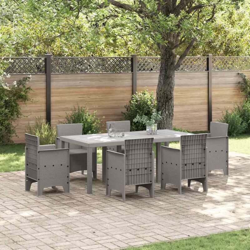 Vidaxl - Table de Jardin Gris clair 200 x 100 x 73 cm polyrotin