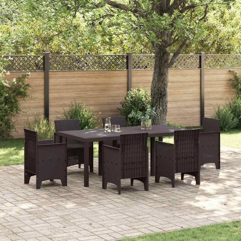 Vidaxl - Table de Jardin Marron 200 x 100 x 73 cm polyrotin