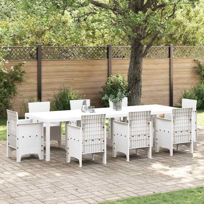 Vidaxl - Table de Jardin Blanc 300 x 100 x 73 cm polyrotin