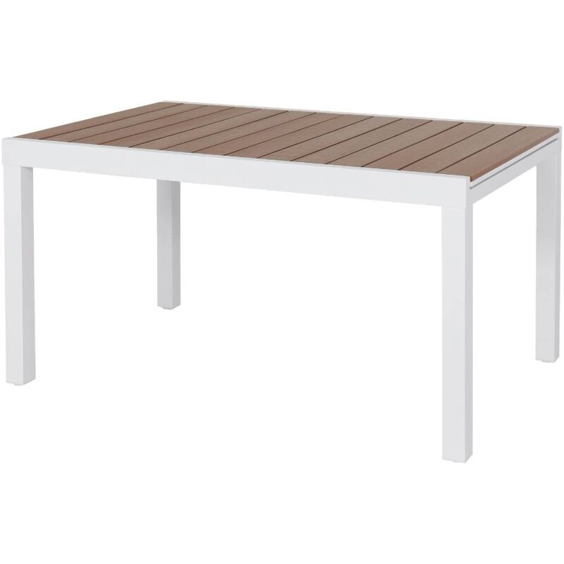 Made In Meubles - Table de jardin blanche en aluminium Ayden Made In Meubles - Table de jardin blanche en aluminium Ayden